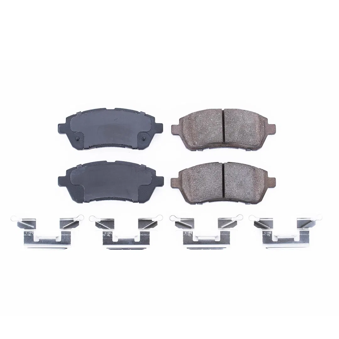 17-1454 – POWERSTOP Brake Pad, FMSI Number D1454 Ceramic Brake Pads Set Of 4 With Premium Stainless Steel Hardware